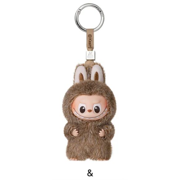 Authentic PopMart Labubu The Monsters Pin for Love Series "&" Brown Plush Pendan - Picture 1 of 11
